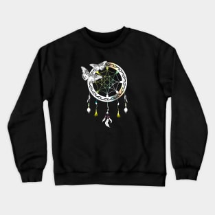 butterflies dream catcher gift Crewneck Sweatshirt